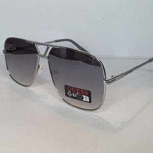 Guess Silver Aviator Sunglasses